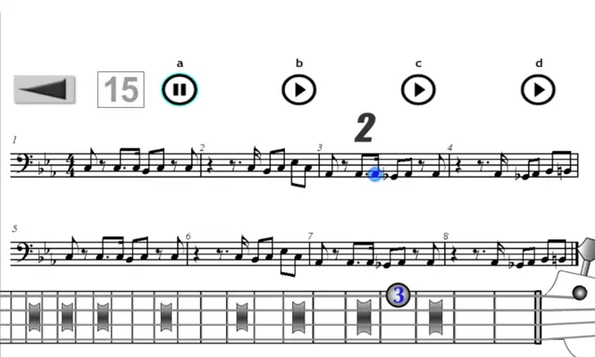 Play Bass Guitar android App screenshot 3